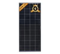 enjoy solar® Panneau Solaire Monocristallin 200W 12V, PERC 9BB - Idéal pour camping-car, installation balcon, abri de jardin, bateau (Cadre Noir)