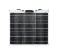enjoy solar® Panneau Solaire Semi-flexible Monocristallin 50W 12V ETFE, Cellules Solaires PERC 182 * 182mm avec 10 Busbars - Idéal pour Camping-car, Installation de Balcon, Abri de Jardin, Bateau