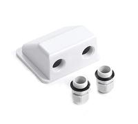 enjoy solar passe-câble double en ABS Spoiler de maintien du module solaire en blanc, idéal pour les camping-cars Caravanes Bateaux