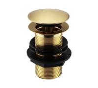 ENKI, W17, Laiton bross, Non Fendu, raccord Standard de 3,8 mm, Bouchon d'Vier Pop-up Bouton-Poussoir pour vacuer l'eau - Finition Durable - Accessoires de Salle de Bain Modernes