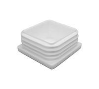 Enkotrade Bouchon à lamelles blanc pour tube carré, couvercle de tube en polyéthylène de haute qualité, bouchons, bouchons d'extrémité, capuchons | Bouchon de tube carré (21, 20 x 20 mm)