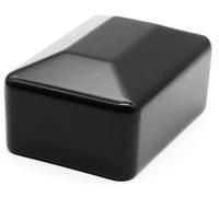 Enkotrade Lot de 10 capuchons de clôture noirs pour dimensions extérieures de 60 x 40 mm, capuchons de tubes en plastique de qualité supérieure, pyramide rectangulaires, capuchons de poteau de clôture
