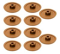 Enkotrade Lot de 10 capuchons de recouvrement pour vis, marron, Torx T10, 6 lobes, capuchons décoratifs à couvrir avec trou de tête, à insérer dans le trou de la tête, capuchons à vis