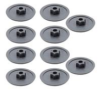 Enkotrade Lot de 10 capuchons pour vis anthracite Torx T20, 6 lobes de lobe, capuchons décoratifs à couvrir avec trou de tête, à insérer dans le trou de la tête, capuchons de vis