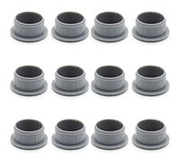 Enkotrade Lot de 12 bouchons de protection gris - 13 x 9 mm - Trou de perçage de 9 mm de diamètre - En polyéthylène de qualité supérieure - Capuchons en plastique