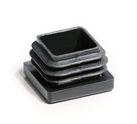 Enkotrade Lot de 21 bouchons à lamelles pour tubes carrés, 20 x 20 mm, cache tube en plastique polyéthylène de qualité supérieure, bouchons d'extrémité, capuchons, patins