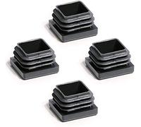 Enkotrade Lot de 4 bouchons à lamelles pour tubes carrés, 13 x 13 mm, cache tube en plastique polyéthylène de qualité supérieure, bouchons d'extrémité, capuchons, patins | Rohrstopfen Quadratisch