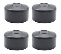 Enkotrade - Lot de 4 capuchons de clôture - Anthracite - Pour des dimensions extérieures de 60 mm, diamètre - Embouts de tubes en plastique de qualité supérieure - En pyramide, ronds - Pour poteau
