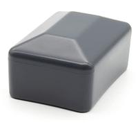 Enkotrade Lot de 4 capuchons de clôture - Anthracite - Pour dimensions extérieures : 40 x 60 mm - Capuchons tubulaires en plastique de qualité supérieure - Forme pyramide - Pour poteaux de clôture