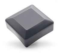 Enkotrade Lot de 4 capuchons de clôture, couleur anthracite, pour dimensions extérieures de 80 x 80 mm, en plastique de qualité supérieure, en pyramide, carrés, pour poteau, tube