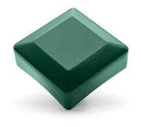 Enkotrade Lot de 4 capuchons de clôture, couleur vert, pour dimensions extérieures de 50 x 50 mm, en plastique de qualité supérieure, en pyramide, carrés, pour poteau, tube