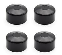 Enkotrade Lot de 4 capuchons de clôture, noirs, pour des dimensions extérieures de 38 mm de diamètre, embouts de tubes en plastique de qualité supérieure, pyramide ronde, de poteaux de clôture