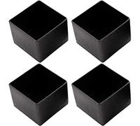 Enkotrade Lot de 4 embouts coulissants carrés pour pieds de chaise, pour tube extérieur de 50 x 50 mm, cache-tube en plastique polyéthylène de haute qualité, capuchons, embouts