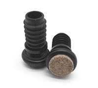 Enkotrade Lot de 4 patins articulés avec lamelles pour tube intérieur de 12,5 à 13 mm de diamètre intérieur - Patins en feutre - Patins de meubles - Patins de chaise - Protection du sol