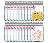 Enkrio Sacs à collation réutilisables avec fermeture éclair, bocal Mason pour nourriture, snack, sandwich, ziplock pour cuisine, camping, pique-nique, enfants 18Large transparent…