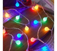 ENLACE Guirlande lumineuse à piles multicolores - 3 m - 20 LED - Globes multicolores - Pour l'intérieur et l'extérieur - Pour mariage, Noël, jardin, chambre, balcon, camping, décoration de fête