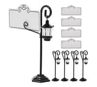 ENmrfvkz Porte-numéros de Table, Porte-numéros de Table Noirs, 5 pièces, avec Cartes et Supports, Plaque Carte siège Mariage