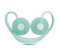 ENmrfvkz Ventilateur électrique à suspendre autour du cou, Mini ventilateur de cou suspendu Portable LED aromathérapie multicolore(Verde)