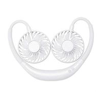 ENmrfvkz Ventilateur électrique à suspendre autour du cou, USB. Ventilateur de cou portatif avec LED, parfum, multicolore(Bianca)