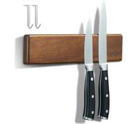 ENOKING Barre magnétique bloc à couteaux 26 cm bois d'acacia incl. 2 crochets