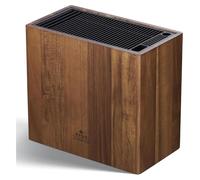 ENOKING Bloc à couteaux en acacia avec couvercle en plastique
