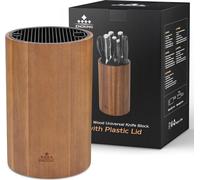ENOKING Bloc à couteaux en acacia pour porte-couteaux de cuisine