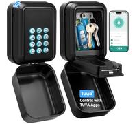 ENONEO Boîte s Sécurisée Exterieur IP65 Étanche Boitier Clefs Murale Boite a Clef avec Code Rétroéclairé, TTLock Anti-vol Boite a Cle Connectée Bluetooth & Codes Multiples (Noir, Tuya Apps)