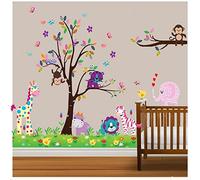 Énorme jungle Sticker mural XXL ZOO plein d'animaux Safari Pépinière Chambre des garçons Chambre des enfants Art Decal Chambre des filles Safari Animal Stickers muraux Décalcomanies Décor