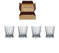 ENOVINOS THE WINE BRAND Pack 4 Riedel Verre Whisky Fire - x4 Verre Fin Verre 0512/02s1 - Meilleure Sélection