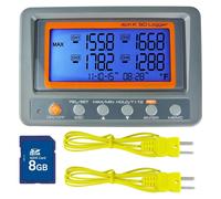 Enregistreur de données de thermomètre de type K à 4 canaux, avec 2 sondes