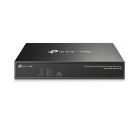 TP-Link VIGI NVR1004H-4P-2TB : Enregistreur Vidéo Réseau 4 Canaux, Résolution 2160p, HDD 2 To SATA, PoE 53W, H.265+, 80 Mbit/s Input