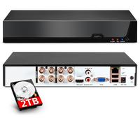 Enregistreur vidéo numérique (DVR) pour système de surveillance CCTV, 8 canaux, disque dur de 2 To, résolution 1080p, câblé, pour intérieur