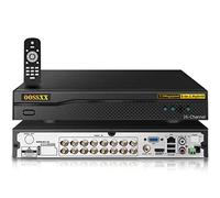 Enregistreur vidéo numérique HD 5.0 MP 16 canaux 5 en 1 hybride, capacité de sécurité, enregistreur DVR AHD/analogique/TVI/CVBS/IP Système de caméra de sécurité vidéo surveillance, max jusqu'à 6 To