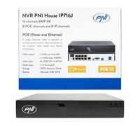 Enregistreur vidéo réseau (NVR) - PNI - IP716J - 16 canaux 4K - Détection de formes humaines - Noir
