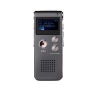 Enregistreur vocal, 16 Go, écran 1 pouce, distorsion 90 dB, qualité audio haute définition, 250 mAh, durable, portable, gris