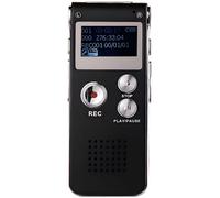 Enregistreur vocal, 16 Go, format WAV, lecture musicale, qualité audio haute définition, 8 kHz/16 kHz/48 kHz, portable, noir