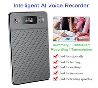 Enregistreur vocal AI avec écran d'affichage 8-256 Go Enregistreur vocal de notes intelligent Transcription intelligente Summarization et traduction