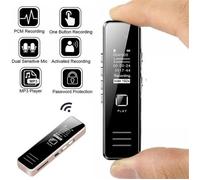 Enregistreur vocal - AvanC - Mini Dictaphone Numérique - 20 heures d'autonomie - Micro USB - Noir