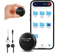 Enregistreur Vocal avec 64 Go de Mémoire,Micro Espion Appareil D'écoute Espion Rechargeable par USB,Dictaphone Enregistreur Vocal et Activation Vocale pour Cours,Réunions et Entretiens.[V337]