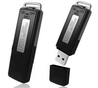 Enregistreur Vocal Espion Discret | Micro Espion Enregistreur Audio 8 Go pour Réunions, Interviews, Cours | Micro d’Écoute À Distance Invisible, 500 Heures D'enregistrement, Portable, Autonomie 13H B