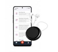 Enregistreur Vocal IA 32 Go par MMOBIEL - Dictaphone Numérique avec Contrôle par App, Transcription & Résumé IA, Traduction en Temps Réel, Bluetooth, Lecture Écouteurs pour Réunions, Appels, Cours