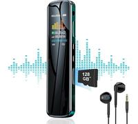 Enregistreur vocal numérique 128 Go-Enregistreur à activation vocale avec lecture à double microphone réduction du bruit-1536 Kbps HD enregistrement dictaphone pour réunions entretiens.[V133]