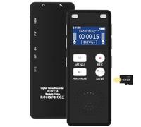 Enregistreur vocal numérique HD écran LED 256Go enregistrement MP3 WAV, dictaphone professionnel portable, batterie longue durée