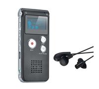 Enregistreur vocal numérique portable Enregistreur audio Dictaphone Enregistreur LCD Lecteur MP3-8 Go (Noir)