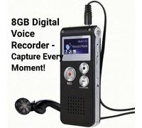 Enregistreur vocal numérique - Rechargeable via Type-C, multifonctionnel avec lecture MP3, capture audio nette pour les étudiants, les éducateurs et les journalistes ABS