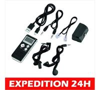 Enregistreur Vocal Numérique - ZISONIX - 8 Go - Activation vocale - Noir - LCD