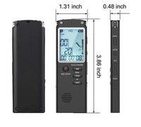 Enregistreur vocal USB professionnel 32 Go 96 h Dictaphone Réduction du bruit Enregistrement vocal audio numérique avec