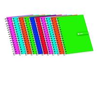 Enri 100302803 - Pack de 10 cahier à spirale à couverture souple,/74 x 105 mm