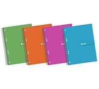 Enri 100430087 Lot de 5 cahiers à spirale avec couverture extra fine