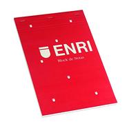 Enri 400032069 - Lot de 5 notes adhésives agrafées - Papier rouge - Format A4-210 x 297 mm